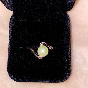 Sterling Silver 925 Pearl Ring Size 6.75